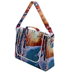 Paysage D hiver Box Up Messenger Bag by sfbijiart