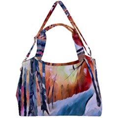 Paysage D hiver Double Compartment Shoulder Bag by sfbijiart