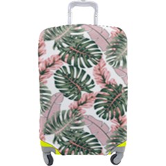 Tropical Leaves Pattern Luggage Cover (large) by designsbymallika