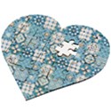 Ceramic Tile Pattern Wooden Puzzle Heart View2