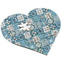 Ceramic Tile Pattern Wooden Puzzle Heart View3