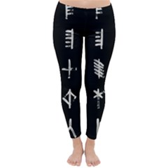 Ogham Rune Set Complete Inverted Classic Winter Leggings by WetdryvacsLair