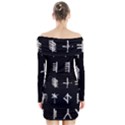 Ogham Rune Set Complete Inverted Long Sleeve Off Shoulder Dress View2