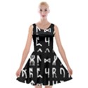 Macromannic Runes Collected Inverted Velvet Skater Dress View1