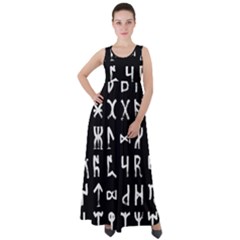 Macromannic Runes Collected Inverted Empire Waist Velour Maxi Dress by WetdryvacsLair