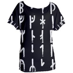 Medieval Runes Collected Inverted Complete Women s Oversized Tee by WetdryvacsLair