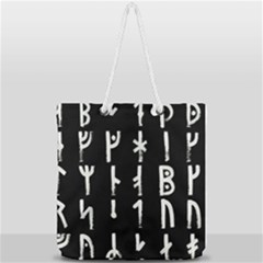 Medieval Runes Collected Inverted Complete Full Print Rope Handle Tote (large) by WetdryvacsLair