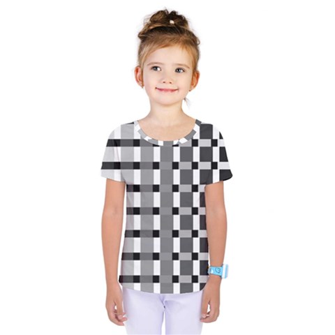 Nine Bar Monochrome Fade Squared Pulled Inverted Kids  One Piece Tee by WetdryvacsLair