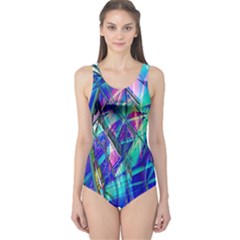 Title Wave, Blue, Crashing, Wave, Natuere, Abstact, File Img 20201219 024243 200 One Piece Swimsuit by ScottFreeArt