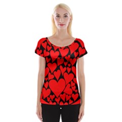 Hearts  Cap Sleeve Top by grafikamaria