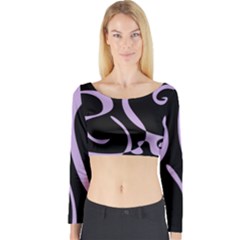 Graphic Arts Long Sleeve Crop Top by grafikamaria