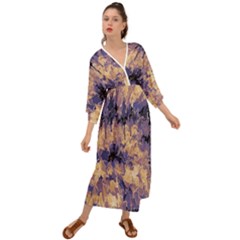 Yellow And Purple Abstract Grecian Style  Maxi Dress by Dazzleway