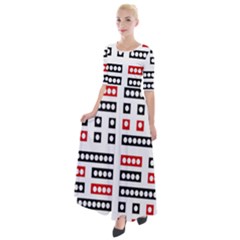 Geometric Sequence Print Pattern Design Half Sleeves Maxi Dress by dflcprintsclothing