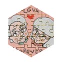 lover love forever couple Wooden Puzzle Hexagon View1