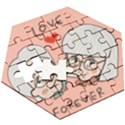 lover love forever couple Wooden Puzzle Hexagon View3