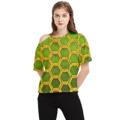 Hexagon Windows One Shoulder Cut Out Tee by essentialimage