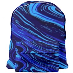 Blue Vivid Marble Pattern 16 Giant Full Print Backpack by goljakoff