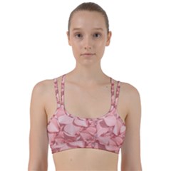 Coral Colored Hortensias Floral Photo Line Them Up Sports Bra by dflcprintsclothing