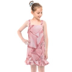 Coral Colored Hortensias Floral Photo Kids  Overall Dress by dflcprintsclothing