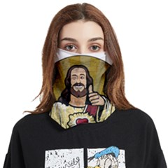 Buddy Christ Face Covering Bandana (two Sides) by Valentinaart