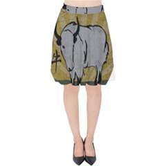 Chinese New Year ¨c Year Of The Ox Velvet High Waist Skirt by Valentinaart