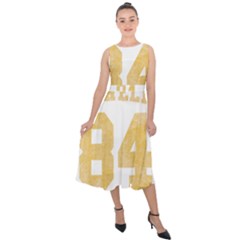 Orwell 84 Midi Tie-back Chiffon Dress by Valentinaart