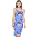 Flowers Pattern Bodycon Cross Back Summer Dress View1