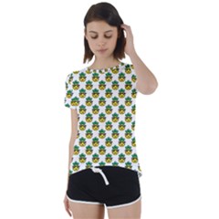 Holiday Pineapple Short Sleeve Foldover Tee by Sparkle