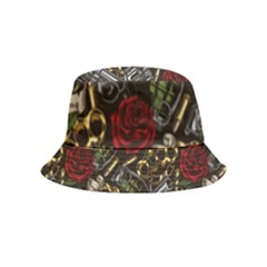 Hustle Hard Dragonfly Pattern Inside Out Bucket Hat (kids) by designsbymallika