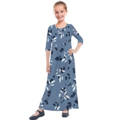 Abstract Fashion Style  Kids  Quarter Sleeve Maxi Dress by Sobalvarro