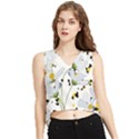 Tree poppies  V-Neck Cropped Tank Top View1