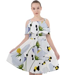 Tree Poppies  Cut Out Shoulders Chiffon Dress by Sobalvarro