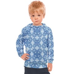 Blue Pattern Kids  Hooded Pullover by Dazzleway