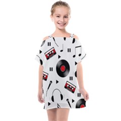 Music Life Kids  One Piece Chiffon Dress by Valentinaart