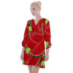 Fruit Life 3 Open Neck Shift Dress by Valentinaart