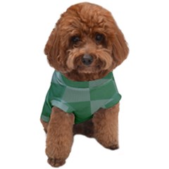 Green Gingham Check Squares Pattern Dog T-shirt by yoursparklingshop