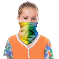 Lgbt Rainbow Buffalo Check Lgbtq Pride Squares Pattern Face Covering Bandana (kids) by yoursparklingshop