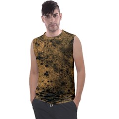 Orange Grunge Print Men s Regular Tank Top by dflcprintsclothing