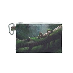 Wooden Child Resting On A Tree From Fonebook Canvas Cosmetic Bag (small) by 2853937