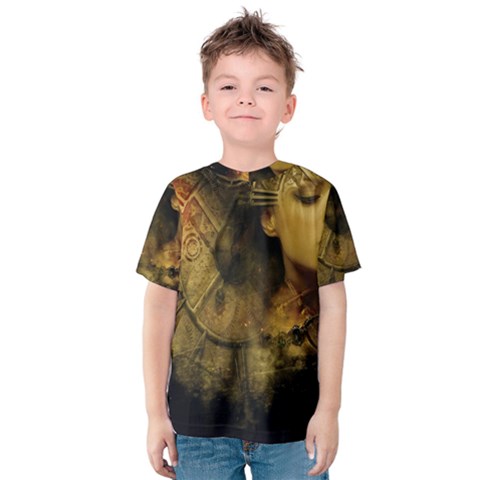 Surreal Steampunk Queen From Fonebook Kids  Cotton Tee by 2853937