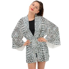 Dots Motif Geometric Print Design Long Sleeve Kimono by dflcprintsclothing