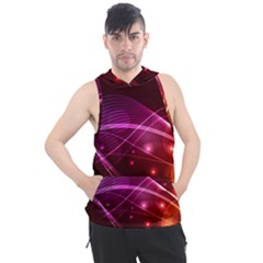 Colorful Arcs In Neon Light, Graphic Art Men s Sleeveless Hoodie by picsaspassion