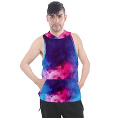 Colorful Pink And Blue Disco Smoke - Mist, Digital Art Men s Sleeveless Hoodie by picsaspassion