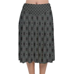 Blockify Velvet Flared Midi Skirt by Sparkle