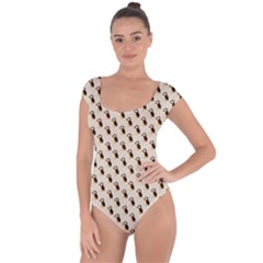 Digital  Design Short Sleeve Leotard  by Sparkle