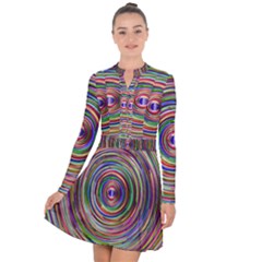 Vectors Background Long Sleeve Panel Dress by Dutashop