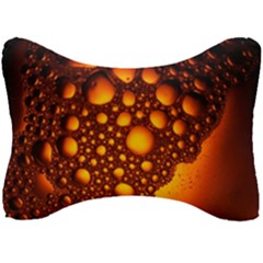 Bubbles Abstract Art Gold Golden Seat Head Rest Cushion by Dutashop