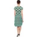 Pattern Texture Geometric Pattern Green Cap Sleeve Midi Dress View2