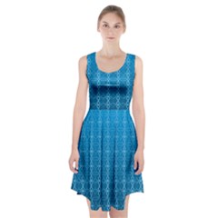 Background Texture Pattern Blue Racerback Midi Dress by Dutashop