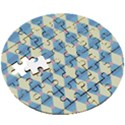 Pattern Texture Chevron Wooden Puzzle Round View3